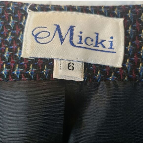 VINTAGE MICKI Wool-blend Button-down Blazer Jacket Top 6 - Picture 4 of 6